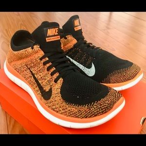 Nike Free FlyKnit 4.0 - Black Volt Bright Crimson